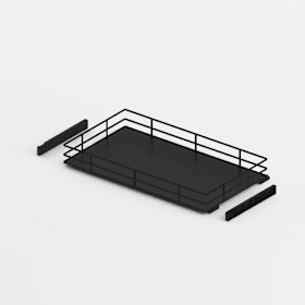 Hettich Innenauszug Naro 400, Korpusbreite 900, anthrazit