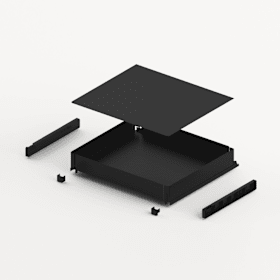 Hettich Innenauszug Naro 200, Korpusbreite 450, anthrazit