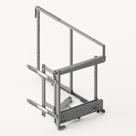 Hettich Tragrahmen Goro, Frontbreite 450, rechts, silber