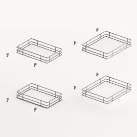 Hettich Goro Tablarset 400, Frontbreite 450, verchromt / weiß