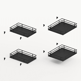 Hettich Goro Tablarset 400, Frontbreite 450, anthrazit