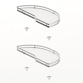 Hettich Tablarset Salso 400, Frontbreite 450, rechts, verchromt / weiß