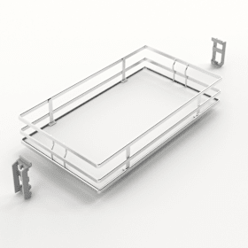 Hettich Olona Einhängetablar 400, Korpusbreite 300, verchromt / weiß