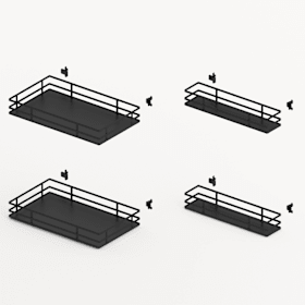Hettich Iseo Tablarset 400, Korpusbreite 600, anthrazit