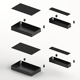 Hettich Iseo Tablarset 200, Korpusbreite 600, anthrazit