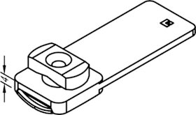 GUTMANN FT-Drehhalter, mit Anschlag, DH 4-8 V, zum Anschrauben, Kunststoff transparent
