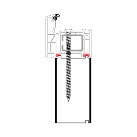 blaugelb Adapterprofil PVC/TK SCHÜCO T/70/82 60X30X3000 SCHÜCO CT 70, LIVING 82 BAUTIEFE T/70/82