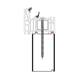 blaugelb Adapterprofil PVC/TK SCHÜCO T/70/82 60X40X3000 SCHÜCO CT 70, LIVING 82 BAUTIEFE T/70/82