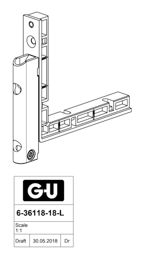 FALZECKBAND M6 12/18-9 +NUT L WEIß (6-36118-18-L-7)