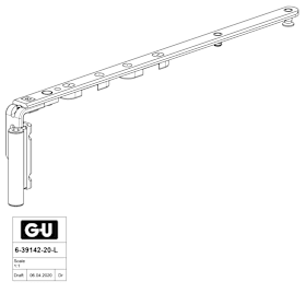 G-U Scherenarm UNI-JET KD-SCHERENARM D+S NL13 501-750 Weiß