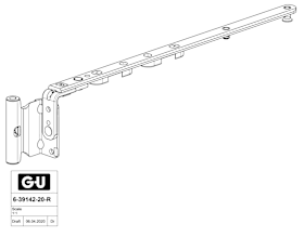 G-U Scherenarm UNI-JET KD-SCHERENARM NL13 501-750 Weiß