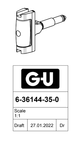 ROLLENFALLE KOMPLETT D35 FERGUARDXSILBER (6-36144-35-0-1 A)