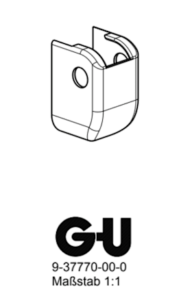 G-U Abdeckkappe Ecklager UNI-JET D Anthrazitgrau