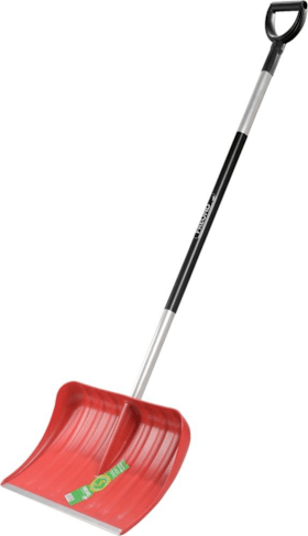 Kunststoff-Schneeschieber 530 mm mit D-Griff, Aluminiumkante