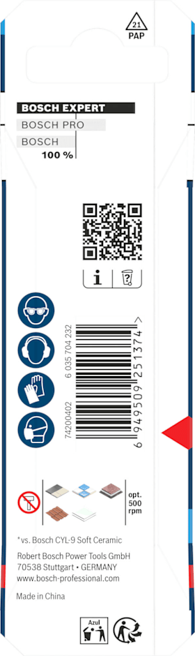 Bosch EXPERT HEX-9 Hard Ceramic Bohrer, 3 x 90 mm