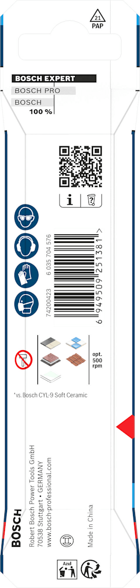 Bosch EXPERT HEX-9 Hard Ceramic Bohrer, 4 x 90 mm