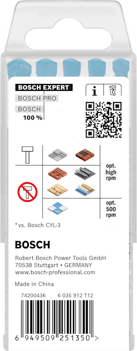 Bosch EXPERT HEX-9 Multi Construction Bohrer-Set, D= 5,5 / 6 / 6 / 7 / 8 mm, 5-tlg.