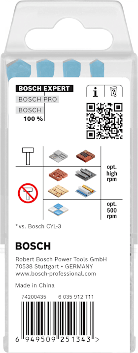 Bosch EXPERT HEX-9 Multi Construction Bohrer-Set, D= 4 / 5 / 6 / 6 / 8 mm, 5-tlg.
