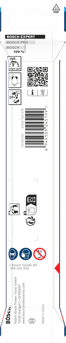 Bosch EXPERT Self Cut Speed Flachfräsbohrer, 22 x 152 mm