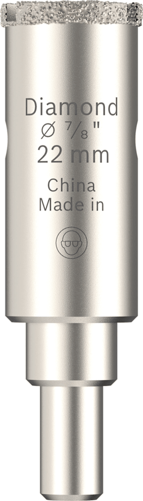 Bosch Tiles Lochsäge mit Aufsteckhalter, 22 x 40 mm