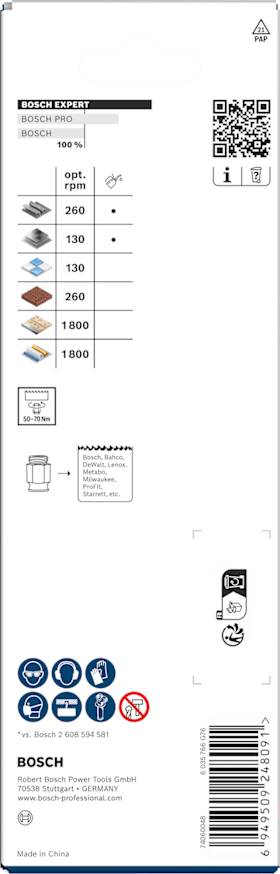 Bosch EXPERT Multi Material Power Change Plus-Lochsägen Kit, 68 x 60 mm