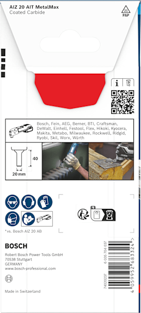 Bosch EXPERT AIZ 20 AIT MetalMax Tauchsägeblatt, 20 x 40 mm