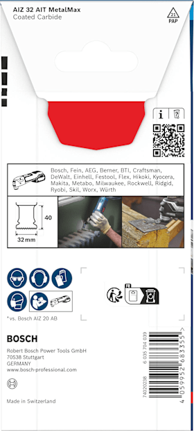 Bosch EXPERT AIZ 32 AIT MetalMax Tauchsägeblatt, 32 x 40 mm