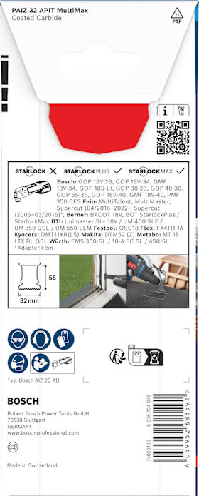 Bosch EXPERT PAIZ 32 APIT MultiMax Tauchsägeblatt, 32 x 55 mm