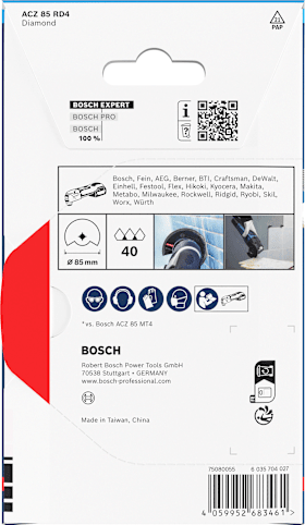 Bosch EXPERT ACZ 85 RD4 Grout Segment Blade, 85 mm