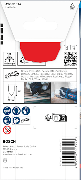 Bosch EXPERT AVZ 32 RT4 Schleiffinger, 32 x 53 mm