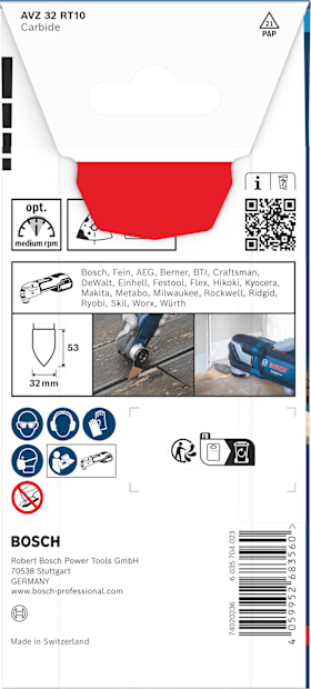Bosch EXPERT AVZ 32 RT10 Schleiffinger, 32 x 53 mm