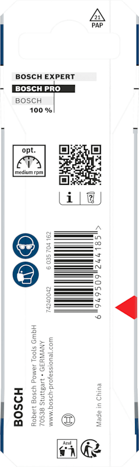 Bosch PRO Wood Holzspiralbohrer, 4x40x75 mm