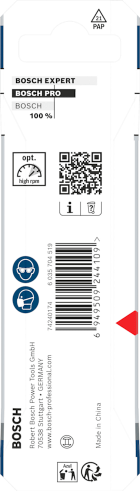 Bosch PRO Wood HSS-Holzspiralbohrer, 2x16x61 mm