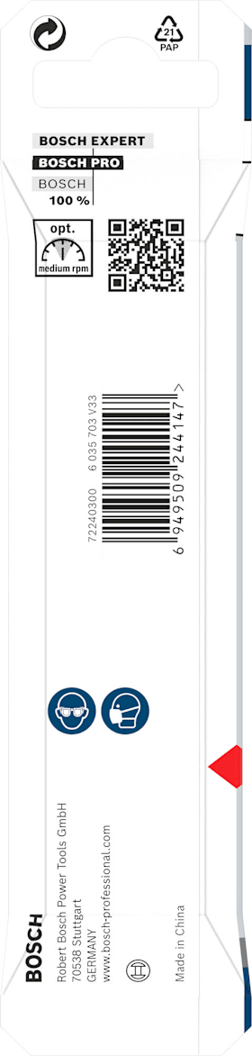 Bosch PRO Wood HSS-Holzspiralbohrer, 6x49x105 mm