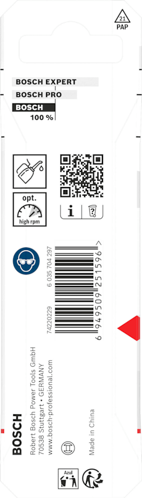 Bosch Metal HSS Spiralbohrer, 3,5 x 39 x 70 mm, CYL-Schaft, 2-teilig