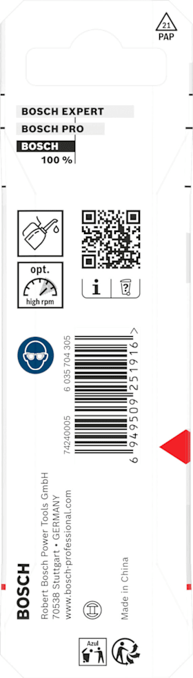 Bosch Metal HSS Spiralbohrer, 4 x 43 x 83 mm, HEX 1/4 Schaft