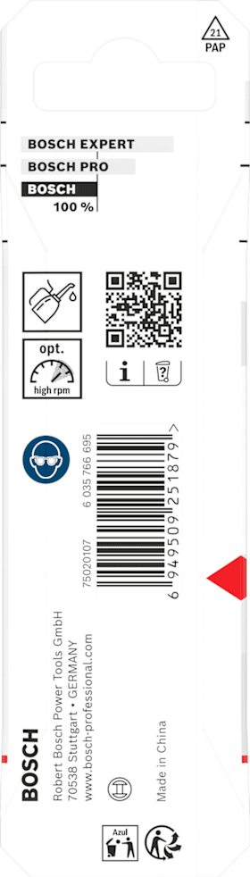 Bosch Metal HSS Spiralbohrer, 3 x 33 x 72 mm, HEX 1/4 Schaft