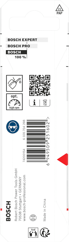 Bosch Metal HSS Spiralbohrer, 4 x 43 x 75 mm, CYL-Schaft, 2-teilig