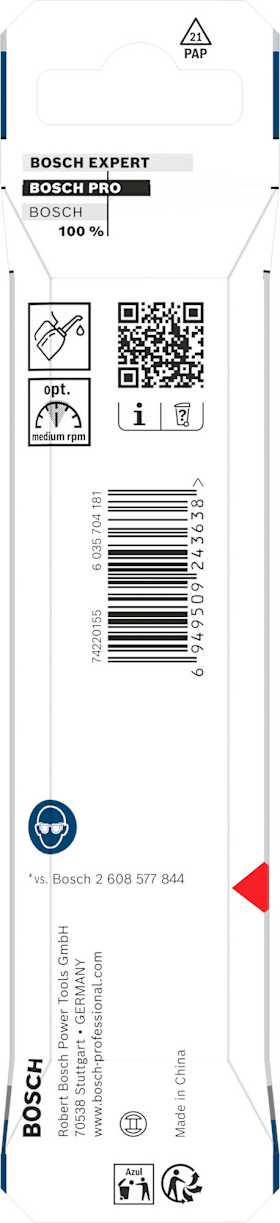 Bosch PRO Metal HSS-G Spiralbohrer, 6,8 x 69 x 109 mm