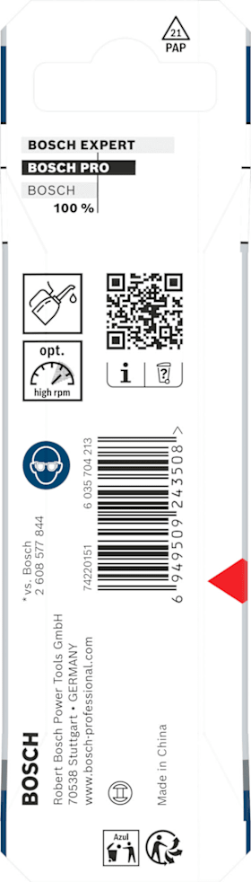 Bosch PRO Metal HSS-G Spiralbohrer, 4 x 43 x 75 mm