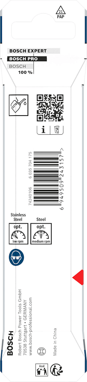 Bosch PRO Stainless Steel HSS-Co Spiralbohrer, 6 x 57 x 93 mm
