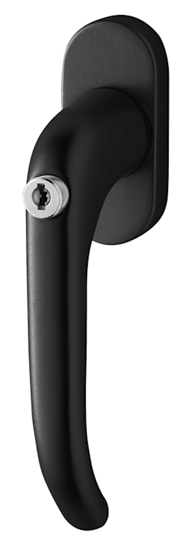 edi Fenstergriff Janus 1015/2024,abschl.,100N·m,7/24,gl.1400 RAL 9005