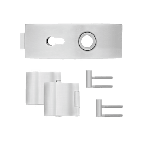 GLASTÜRSCHLOSS M.2 BÄNDER 3-TLG. EDELSTAHL MATT EGS 350APZ71