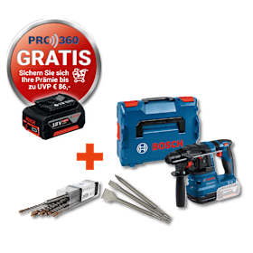 Bosch Akku-Bohrhammer GBH 18V-22 Set, L-BOXX, Meißel- & Bohrerset