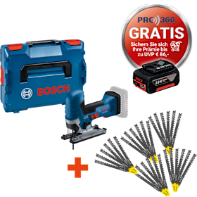 Bosch Akku-Stichsäge GST 18V-125 S Set, Stabgriff, L-BOXX, inkl. STROXX Sägeblätter