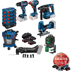 BOSCH 18V Akku-Laser-Edition inkl. STROXX Multitool und Kreuzlinienlaser