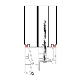 blaugelb Rahmenverbreiterung PVC/TK ALUPLAST 85x125x1500 36DB IDEAL 7000,8000, ENERGETO 8000 BAUT.T/85