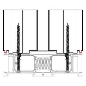 blaugelb Rahmenverbreiterung PVC/TK HS ALUPL. 85x150x2500 30DB ALUPLAST LIFT-SLIDE 85, T/196