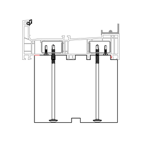 blaugelb Sockeldämmprofil EPS AS ALUPL.T/154 132X30X1200MM ALUPL.SMART-SLIDE NEO 76 ABSTELL SCHIEBE