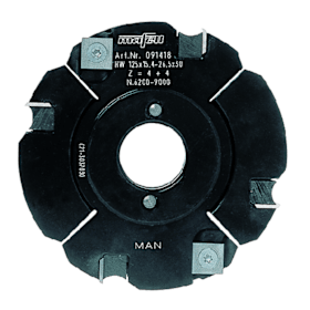 Mafell Wendeplatten-Verstellnuter, hartmetallbestückt, Ø 125 x 15,4 - 26,5 x 30 mm